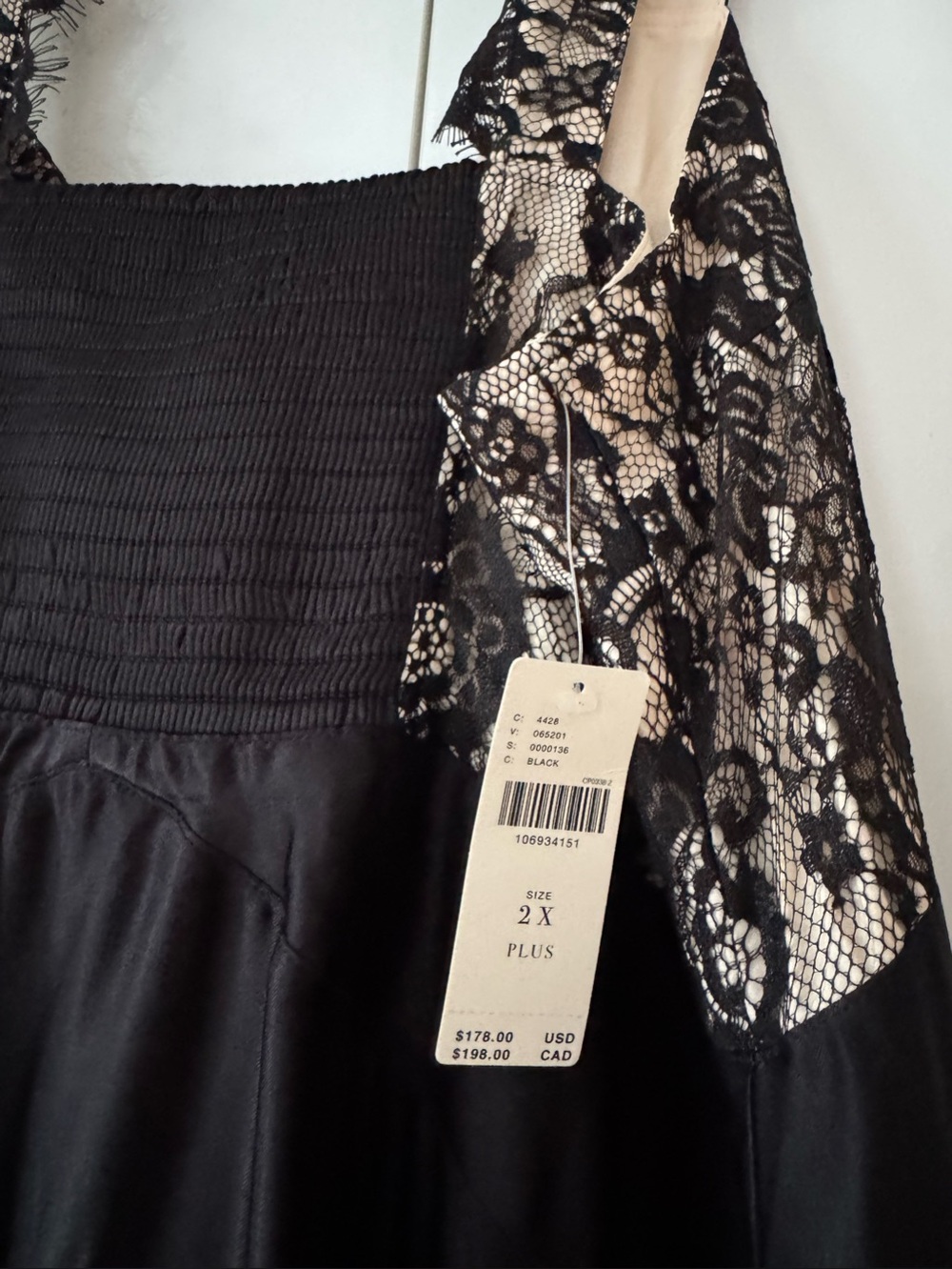 NWT Size 2X - Maeve Jocelyn Lace Black Slip Midi Dress Wedding Guest (US$ 178) - Picture 8 of 16